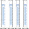 Labasics Messzylinder, 4er-Pack Borosilikat Glas 250 ml Dickwandiger Messzylinder Laborzylinder Lab Graduated Cylinder