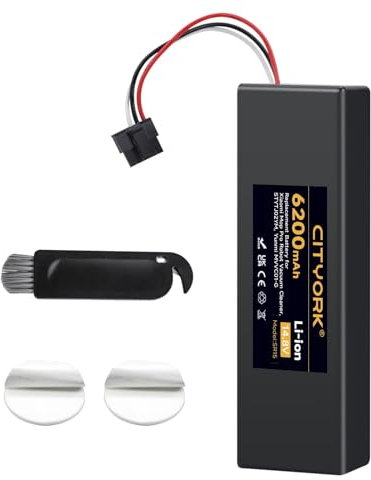 CITYORK 14,4V 6200mAh Li-Ion Ersatzakku für Conga 3290 3390 3490 3590 3690 3790 3890, Ersatzakkus für Viomi-V3, V2, für Haier JX37 Kehrmaschine