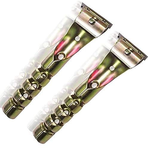 2 raschietti in carburo di tungsteno, corpo in metallo, resistenti per rimuovere legno, vernice, colla, fai da te, 50 mm, in acciaio, 2 pezzi