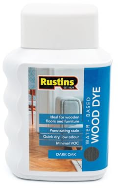 Rustins Water-Based Wood Dye Dark Oak 250ml