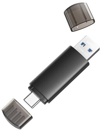 JOIOT 512GB USB Flash Drive Dual-Interface USB-A and Type-C 3.0 Memory Stick USB C Stick Thumb Drive for Smartphone Tablet Computer Mac iPhone 15, Black