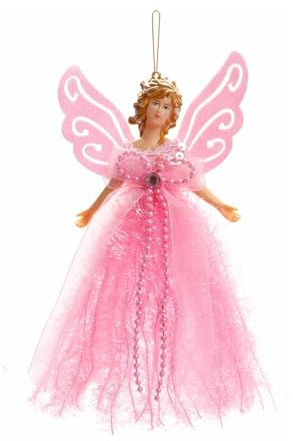 Christmas Angel Doll Pendant,Plush Cute Angels Hanging Ornament, Xmas Tree Ornament,for Xmas Tree Decorations(Pink)