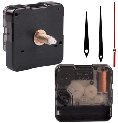 Vitasemcepli Meccanismo Orologio per Sostituire il Movimento al Quarzo di Un Orologio da Muro Pentolo Tavolo Meccanismi Orologi da Parete Silenzioso con Lancette delle Ore Minuti e Secondi (23 mm)