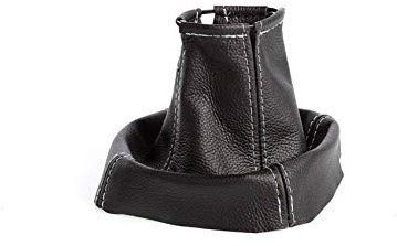 Schaltmanschette Schaltsack Sack Schwarz Faden Weiß Echt Leder myshopx SA42