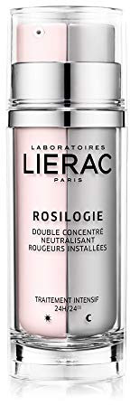 Lierac Rosilogie Doppio Concentrato Viso Giorno e Notte Anti Rossori, per Pelle Sensibile con Couperose, Formato da 30 ml