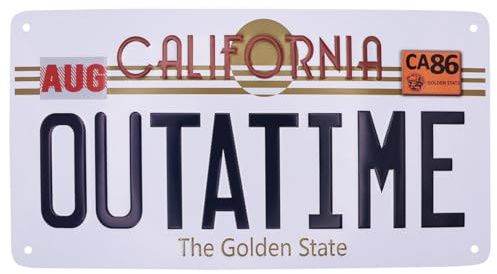 Back To The Future Replica Number Plate Tin Sign