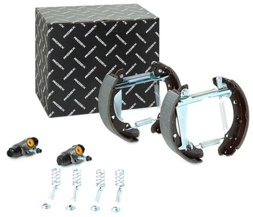 RIDEX 3859B0019 Bremsenset Trommelbremse Bremsbacken Satz mit Radbremszylinder Hinten Kompatibel mit VW POLO 9N Polo Schrägheck 6R1, 6C1 Golf 3 1H1 Golf 2 19E, 1G1 up! Schrägheck 121, 122, BL1, BL2