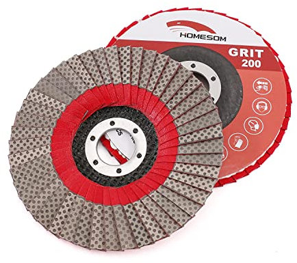 HOMESOM 5 Zoll 1pc 200 Grit Schleifscheiben Flap Sanding Schleifscheibe für Winkelschleifer Diamond Sanding Pad