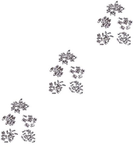 EXCEART 300piezas Conectores De Cadena De Bola De Acero Inoxidable Para Joyas Accesorios De Bricolaje Clips De Conector Resistente Para Collares y Pulseras