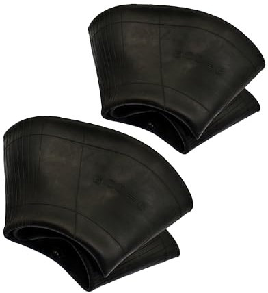 Lot de 2 chambres à air - 15 x 6,00-6 - Avec valve coudée TR87 - Compatible avec tondeuse autoportée et tracteur de pelouse