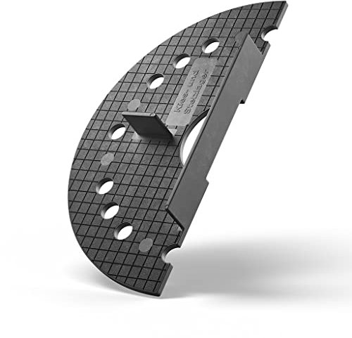 10x LANGFIT® Kieslager Splittbettlager Kiesbettlager mit 3mm Fugenkreuz – Plattenlager zum Verlegen von Terrassenplatten auf Kies, Splitt und Sand – Made in Germany – MS-KL3-15-H (halbe Scheibe)