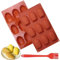 LOMUG Moule Madeleine Silicone Moules à Pâtisserie Mini Moule a Madeleine Silicone Moule Patisserie Rouge Moule à Madeleine Moule Silicone Patisserie pour Gâteaux Chocolat Bonbons Biscuits Moule DIY