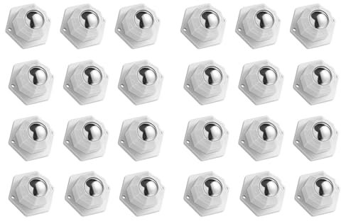 Guihydur - Ruedas para pequeños aparatos electrodomésticos, ruedas autoadheridas, rodillos de acero inoxidable (24 piezas, )