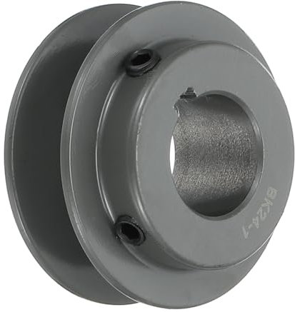 sourcing map BK24-1 Keilriemenscheibe, 2,5 cm Bohrung, 6,4 cm Außendurchmesser, Einzelrillen-Webscheibe, Bohrung, Gusseisen, Riemenabschnitt für 3 l oder B-Riemen