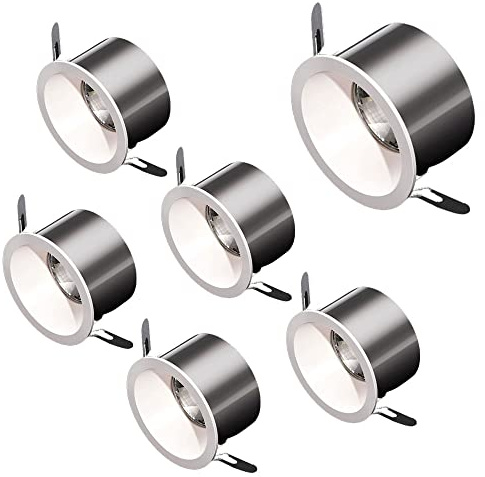 Foco empotrable LED de Aluminio de 6 Paquetes, antideslumbrante, Hermoso Arco de 55°, CRI98, luz LED empotrada para Techo