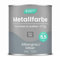 Grundmann Metallfarbe ACL 100 - Silber 0,7 Kg - Seidenmatt - 4in1 Metallschutzlack inkl. Rostschutz und Grundierung - RAL 7001 Silbergrau