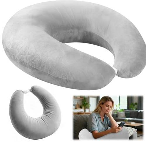Tutamaz Cuscino ergonomico Crealis, cuscino di supporto all'uncinetto, cuscino da gioco, ergonomico, leggero, portatile, allevia la tensione (grigio)