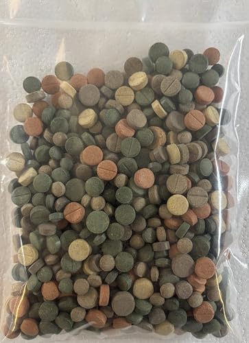 MaxiMix Mélange de comprimés – 13 variétés de comprimés alimentaires pour poissons d'ornement et poissons-chats | Spiruline, ail et nourriture naturelle | Comprimés alimentaires coulants, ne trouble