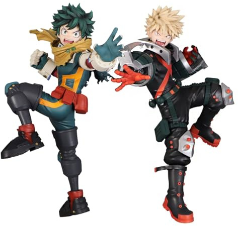 Jilijia 2 figuras MHA Bakugou Katsuki y Midoriya Izuku, figura de acción de 16 cm, modelo de dibujos animados, estatua de PVC, adornos de escritorio, regalos coleccionables