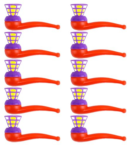 Floating Ball Toy - 10X Classic Childhood Blow Pipe Balls Game, Funny Balancing Stress Reliever Play | Lightweight Flying Sphere Air Blowing Game Gift Kids Party Favor Classroom Prize Carnival Reward