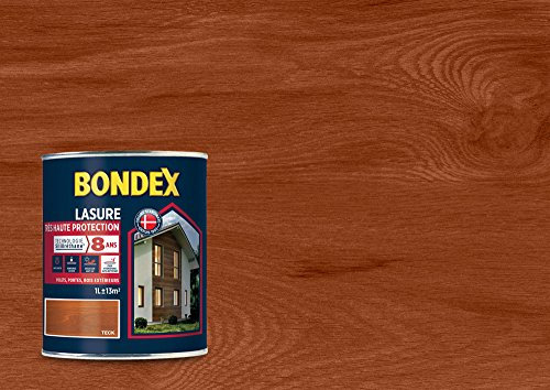 BONDEX - LASURE Très Haute Protection Siliuréthane 8 Ans - Protège et décore la surface des bois bruts - Satin