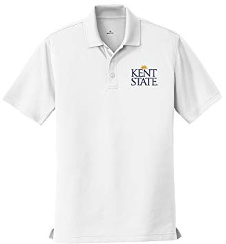 Sorority Letters Shop Kent State University Short Sleeve Performance Polo - KSU Dry Zone UV Micro Mesh Polo - White (X Small)