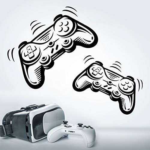 Joysticks Stickers muraux pour chambre d'enfant en vinyle pour enfants Chambre d'enfant Chambre d'enfant Vidéo Gamer enfants Stickers Contrôleur Garçon murs Jeux posters Adolescent Papier Peint