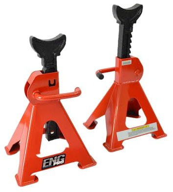 Coppia di cavalletti 3 T Tonnellate TON, martinetti Professionali Crick Supporti per Auto, Camper Paio di cavalletti di Sostegno per Officina Garage – MA CV C030 – ENG PRO