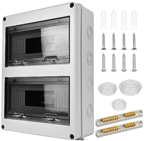 Coffret Electrique Etanche Exterieur: Boîte Etanche Electrique Exterieur IP65, Tableau Electrique 2 Rangées Etanche, Boîtier Electrique, Tableau Electrique Etanche Pour Disjoncteur Mural (24 Modules)