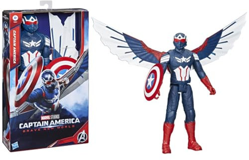 Marvel Studios Captain America Brave New World, Captain America Deluxe Action-Figur, 30 cm