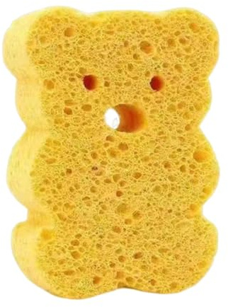Esponja de baño para niños, Esponja de baño para bebés - Depurador de gel de baño con esponja de pulpa de madera,Bonito cepillo de ducha, producto para eliminar la piel muerta, frotador de baño,
