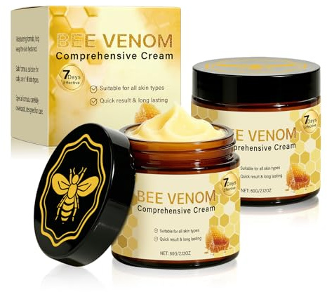 Bee Venom, crema per veleno d'api, crema completa per la cura della pelle danneggiata e migliora in modo duraturo l'aspetto della pelle, crema per tutti i tipi di pelle (2 pezzi)