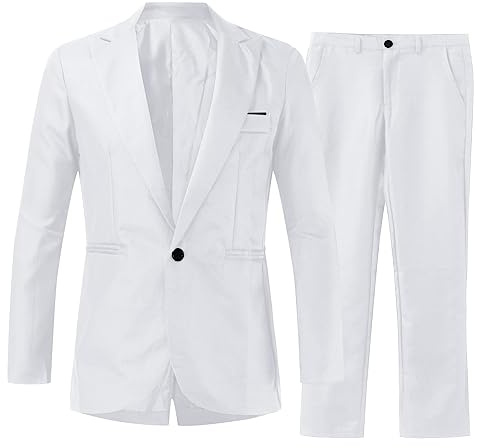 Completo da uomo in 3 pezzi, slim fit, per cena di nozze, elegante, smoking, casual, tinta unita, giacca, gilet, pantaloni, per feste aziendali, XXL