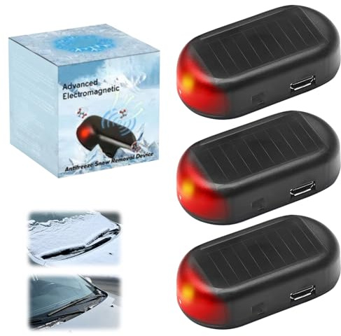 Car Interference Antifreeze Instrument,Universal Solar Car Windshield De-Icer,Reusable Anti-Ice Solution,Automotive Snow Removal Tool for Winter Emergency(3PCS)