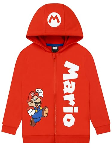 Super Mario Hoodie För Pojkar, Röd Mario Tröja För Barn, Hoodie Med Dragkedja Barn