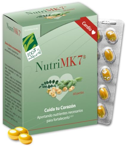 CIENPORCIENNATU NUTRIMK 7 CARDIO 60cap. – gélules qui facilitent la supplémentation quotidienne, recommandé en complément d’une alimentation équilibrée, boîte de 60 gélules et facilite la prise en cha