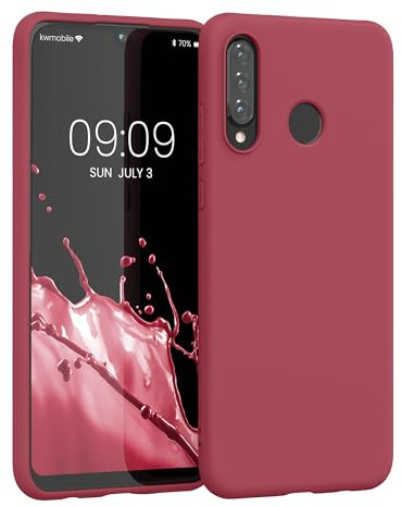 kwmobile Handyhülle für Huawei P30 Lite Hülle - TPU Case - Kabelloses Laden - Schutzhülle Cover in Dark Rose