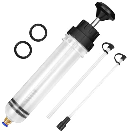 VFANDV Seringue a Huile,200CC Injecteur Extracteur avec 2 Tuyaux Seringue a Huile Une Paire D'anneaux en Caoutchouc de Rechange Huile Aspiration Seringue pour Huiles de Transmission