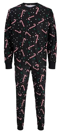 JACK & JONES Jactristan - Set da Salotto da Uomo con Stampa, Colore: Nero, M, Nero, M
