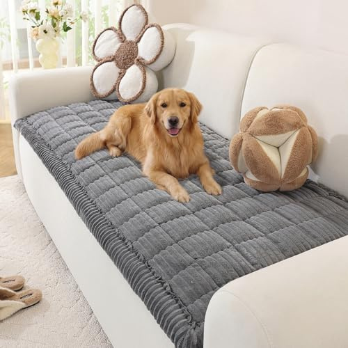 TANTEC Dicke Sofa überzug Waschbar - 2026 Upgrade-Version Couch überzug 2 3 4 Sitzer, Anti-Rutsch Sofabezug, Gemütlich Sofa Cover Sofa bezug Sofaüberwürfe Möbelschoner für Wohnzimmer (70x150cm)