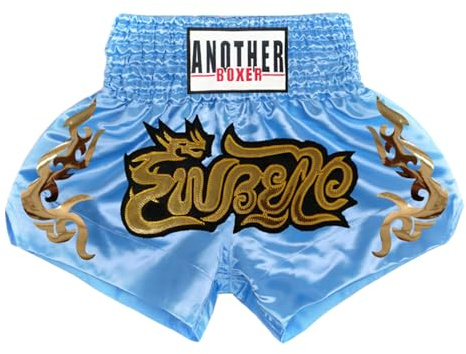 Yihuimin Niños Niños Boxeo Thai MMA Kickboxing Pantalones Cortos Muay Thai Pantalones Cortos Lucha Años, azul claro, 158-164