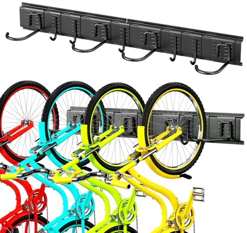 Myrindor Porta Bici da Auto Muro, Portabici Auto da Muro, Rastrelliera Biciclette, Appendi Bici da Muro Garage, Gancio Bici Muro, Supporto Bici da Muro, per Riporre la Vostra Bici e Accessori