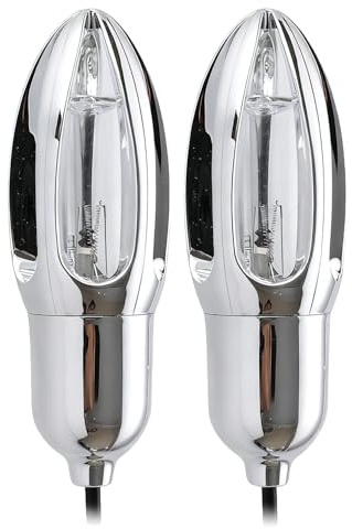 Lampe UV Désodorisation Stérilisation pour Chaussures Sèche-Chaussures Chauffe-Bottes avec Minuterie pour Réduire les Odeurs et Déshumidifier (Argenté)