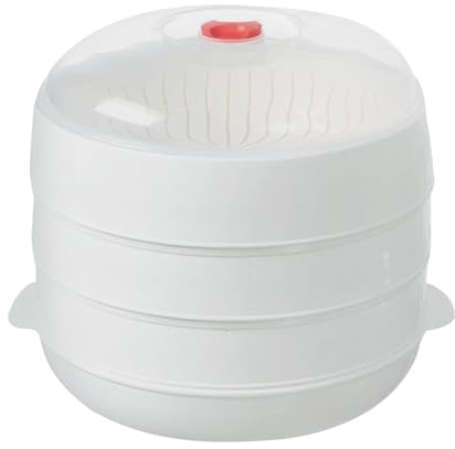 Cuiseur vapeur pour micro-ondes de cuisine - Couvercle de 3 l pour bol - Ustensiles de cuisine - Chauffage sain pour pâtes, boulettes, viande, maïs, plats de pommes de terre, aliments