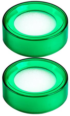 HOOWIFFY Lot de 2 Humidificateurs pour Doigts Éponge en Plastique Transparent Vert, pour Compter L'argenté et Usage Professionnel en Bureau, Accessoire pour Mouiller les Doigts Rapidement