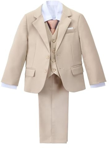 Lito Angels Traje Slim 5 Piezas para Niño, 5 Colores, 2-13 Años | Conjunto 5 piezas slim, Blazer, Camisa blanca, Chaleco ajustable, Pantalón sin dobladillo, Corbata, Boda, Bautizo