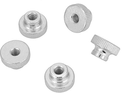 M3 M4 M5 M6 M8 M10 Acero al carbono niquelado a mano Apriete las tuercas moleteadas del pulgar con las tuercas(M6（5pcs）)