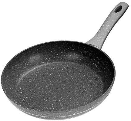 Royalford Frying Pan with Durable Granite Coating | Induction Safe Chef Non-Stick Fry Saute Pan, Aluminium Construction | 3.8MM Induction Bottom, Skillet Stir Pan
