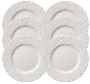 Villeroy & Boch Manufacture Rock Blanc frukosttallrik 22 cm set om 6 vit