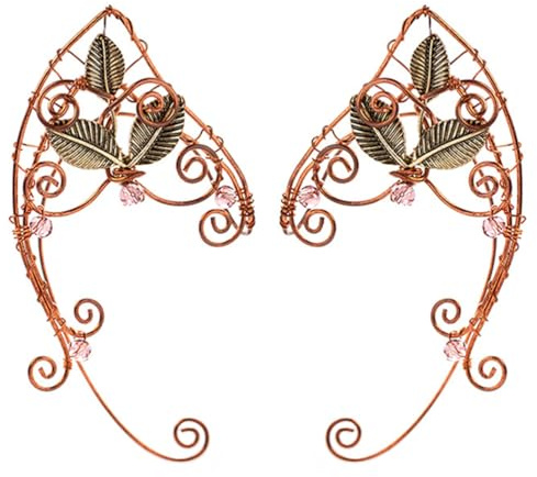 Lurrose 1 Pair Elf Ear Cuff Fairy Crawler Climber Earrings Wrap Ear Clip Wrap Cuff Elf Earrings Jewelry for Women and Girls